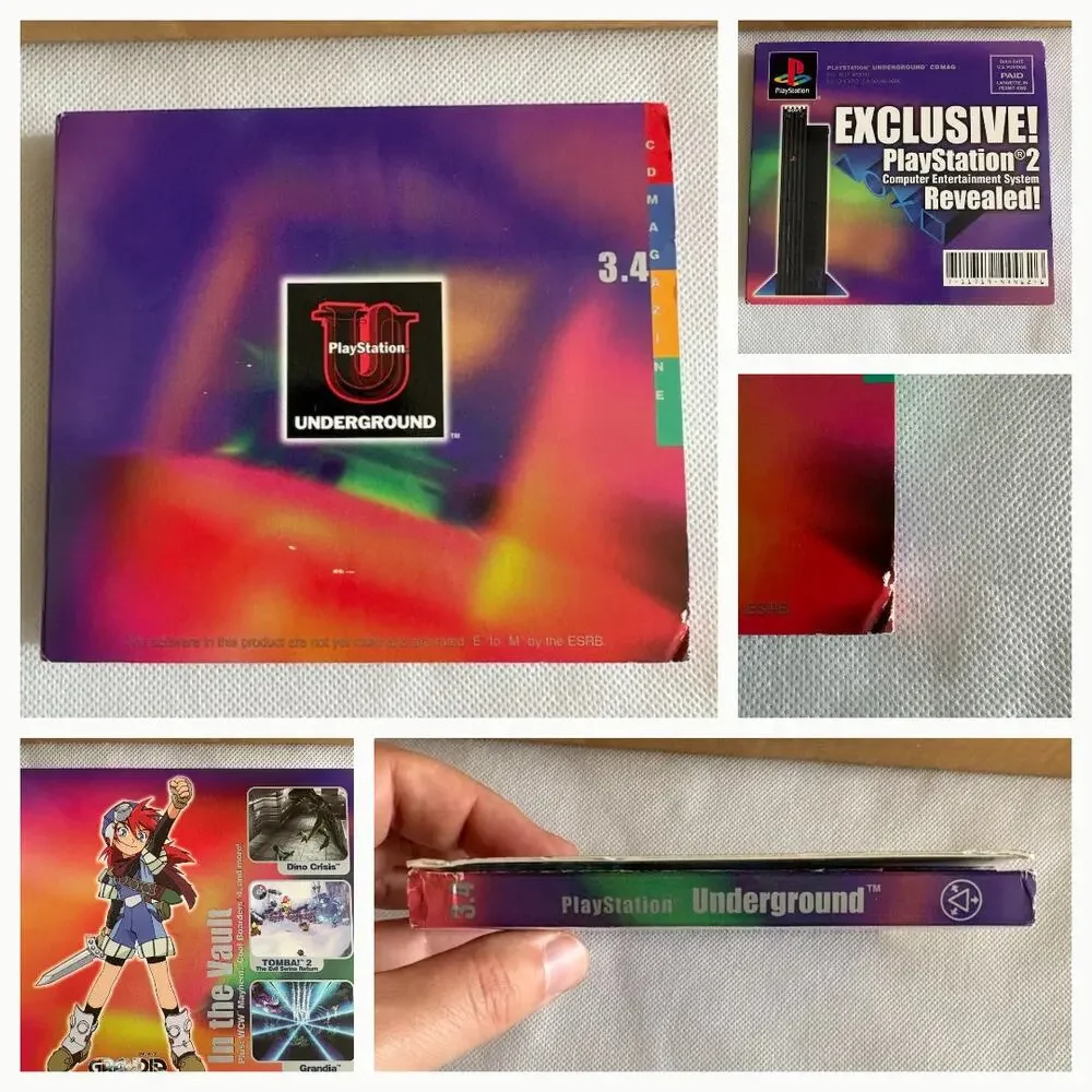 Sony Playstation 1 Underground Magazine 2.4 3.1 3.2 3.3 3.4 CIB Demo 1998/1999